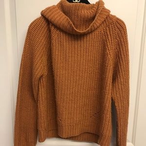 Fashion District Rust Turtle neck Sweater Knit